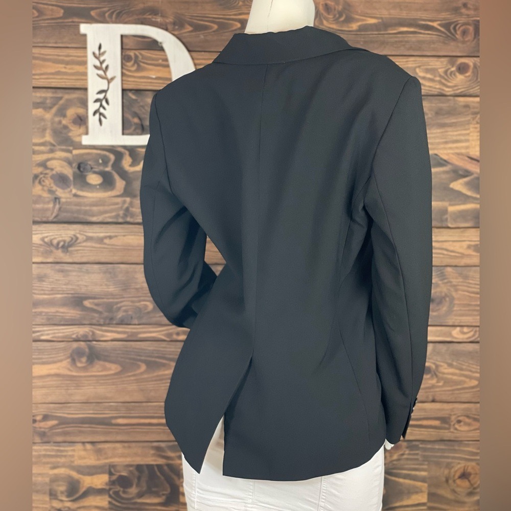 New York & Company | Stretch Collection Black Blazer Suit Jacket Deep‎ Neckline - Picture 3 of 8